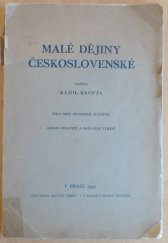 kniha Malé dějiny československé, Matice česká 1937