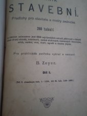 kniha Vzorník stavební [Část] I Předlohy pro stavitele a mistry zednické., I.L. Kober 1908