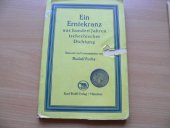 kniha Ein Erntekranz aus hundert Jahren tschechischer Dichtung, Kurt Wolff Verlag 1926