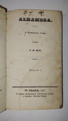 kniha Alhambra, W knjžecj arcibiskupské knihtiskárně, řjzenjm a nákladem Wáclawa Špinky 1837