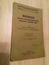 kniha Nonius vznik a chovatelská tvorba plemene - dnešní stav, Ministerstvo zemědělství 1925