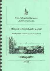 kniha Ekonomicko-technologický seminář sborník přednášek ze semináře konaného dne 23.2.2010, Petr Svoboda 2010