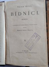 kniha BÍDNÍCI II. kniha Román, J. Otto 1897