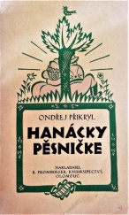 kniha Hanácky pěsničke, R. Promberger 1928