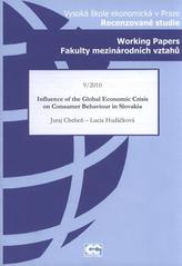 kniha Influence of the global economic crisis on consumer behaviour in Slovakia, Oeconomica 2010