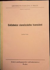 kniha Cvičebnice staročeského tvarosloví, Univerzita Karlova 1980