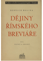 kniha Dějiny římského breviáře 1., Vyšehrad 1939