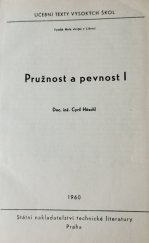 kniha Pružnost a pevnost, SNTL 1960