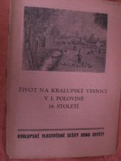 kniha Život na kralupské vesnici v 1. polovině 19. století, Dům osvěty 1956