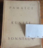 kniha Památce Kuneše Sonntaga soubor příspěvků jeho přátel a spolupracovníků, Československá akademie zemědělská 1932