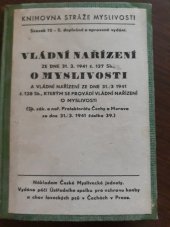 kniha Vládní nařízení ze dne 31.III.1941, č. 127 o myslivosti (sbírka zákonů a nařízení Protektorátu Čechy a Morava, vydaná dne 1. dubna 1941 částka 39), Česká myslivecká jednota 1941