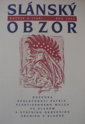 kniha Slánský obzor Ročenka společnosti Patria, Vlastivědného muzea ve Slaném a Státního okresního archivu v Kladně, Státní okresní archiv Kladno 2000