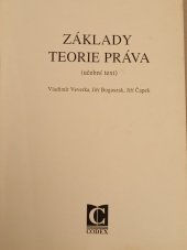 kniha Základy teorie práva , CODEX a.s. 1994