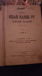 kniha Císař Karel IV., otec vlasti, Katolický spolek tiskový 1878