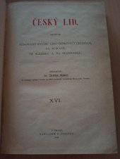 kniha Český lid  XVI. Sborník, F. Šimáček 1907