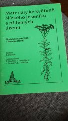 kniha Materiály ke květeně Nízkého Jeseníku a přilehlých území floristický kurz ČSBS v Bruntále (1989), Sagittaria 1999