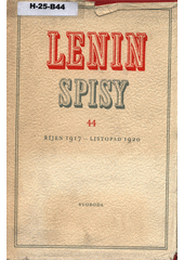 kniha Spisy. Sv. 44, - Říjen 1917 - listopad 1920, Svoboda 1970