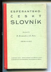 kniha Esperantsko - český slovník, Nový lid 1930