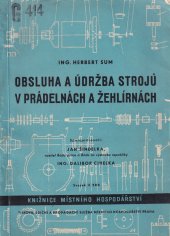 kniha Obsluha a údržba strojů v prádelnách a žehlírnách, TEPS 1959