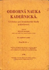 kniha Odborná nauka kadeřnická učebnice pro živnostenské školy pokračovací, Státní ústav pro učebné pomůcky 1935