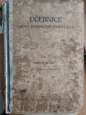 kniha Učebnice chovu domácího zvířectva. I. díl., - Všeobecná část., Čes. odbor zeměděl. rady pro markr. moravské 1904