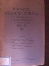 kniha Jedenáctá výroční zpráva státní československé reálky v Mladé Boleslavi 1914-15, reálka v Mladé Boleslavi 1915