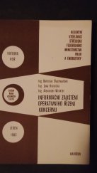 kniha Informační zajištění operativního řízení koncernu, Resortní vzdělávací středisko Federálního ministerstva paliv a energetiky 1983