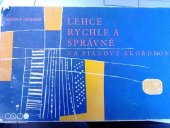 kniha Lehce rychle a správně na pianový akordeon, Panton 1963