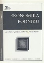 kniha Ekonomika podniku, Vysoká škola ekonomie a managementu 2007