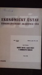 kniha Neurčité matice a jejich využití v ekonomických modelech, ekonomický ústav československé akademie věd 1985