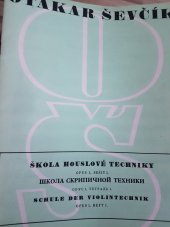 kniha škola houslové techniky opus 1, sešit 1, Edition Supraphon 1989