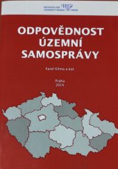 kniha Odpovědnost územní samosprávy, Metropolitan University Prague Press 2014