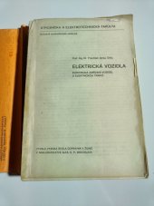 kniha Elektrická vozidla Elektrická zařízení vozidel s elektrickou trakcí, Alfa 1970