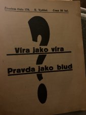 kniha Víra jako víra? Církev jako církev? Pravda jako blud?, Exerciční dům 1933