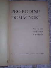 kniha Pro rodinu a domácnost rádce pro snoubence a manželé, Veva 1934