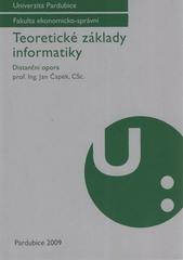 kniha Teoretické základy informatiky distanční opora, Univerzita Pardubice 2009