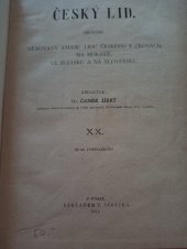 kniha Český lid XX. Sborník, F. Šimáček 1911