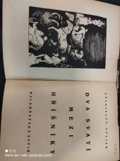 kniha Dva svatí mezi hříšníky maloměstská satira, Moravské kolo spisovatelů 1924