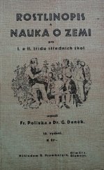 kniha Rostlinopis a nauka o zemi pro I. a II. třídu středních škol, R. Promberger 1934