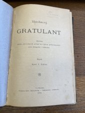 kniha Všeobecný gratulant sbírka zcela původních přání ku všem příležitostem pro dospělé i mládež, K.V. Kuttan 1900