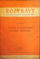 kniha Genese slovanského systému vidového, Československá akademie věd 1958