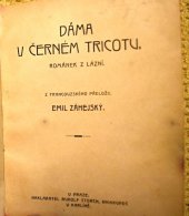 kniha Dáma v černém tricotu románek z lázní, Rudolf Storch 1910