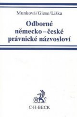 kniha Odborné německo-české právnické názvosloví, C. H. Beck 1998