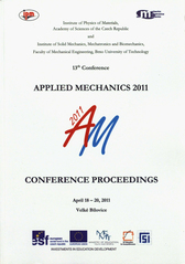 kniha 13th conference Applied Mechanics 2011, Ústav fyziky materiálů AV ČR 2011