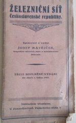 kniha Železniční síť Československé republiky, s.n. 1923