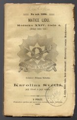 kniha Matice lidu, Ročník XXIV. číslo 4. ( Běžné číslo 142. ), Nákladem spolku pro vydávání laciných knih českých 1890