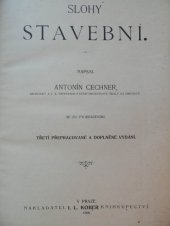 kniha Slohy stavební, I.L. Kober 1908