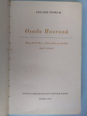 kniha Osada Havranů dva příběhy z dávného pravěku naší vlasti, SNDK 1954