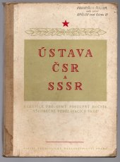 kniha Ústava ČSR a SSSR Učební text pro 8. postupný ročník všeobecně vzdělávacích škol, SPN 1956