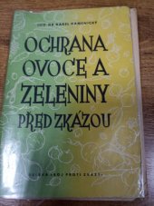 kniha Ochrana ovoce a zeleniny před zkázou, Orbis 1944